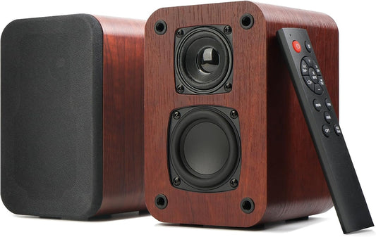 Powered Bluetooth Bookshelf Speakers, 40W Record Player Speakers with 2.75 Inch